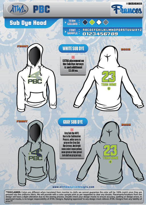 PBC SUB DYE HOODY