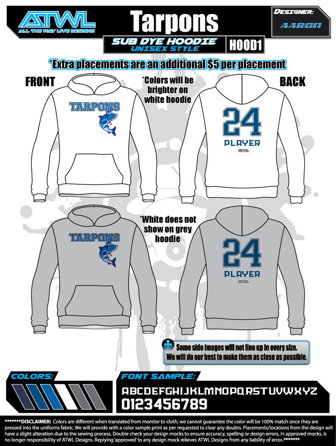 Tarpons Sub Dye Hoodie
