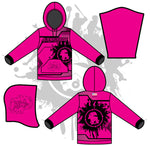 Load image into Gallery viewer, Retro Splash Unisex Hoody Neon Pink/Black