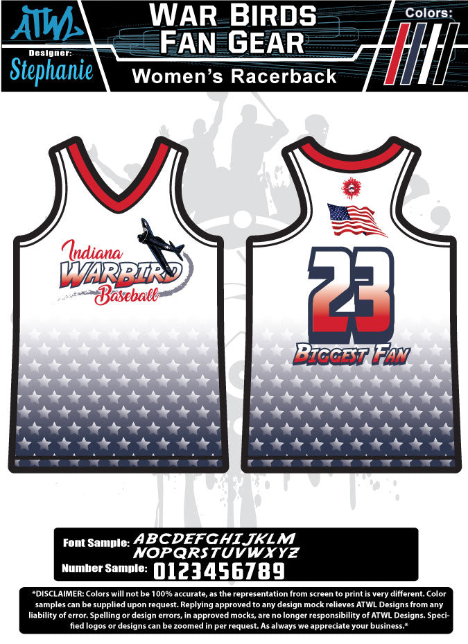 WAR BIRDS WOMENS RACERBACK