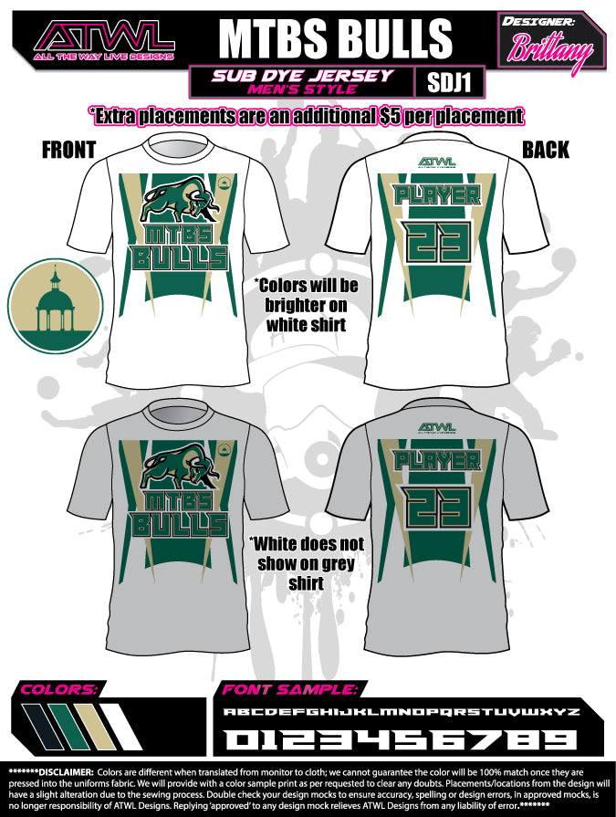 Miss Tampa Bay Softball Men's Sub Dyes