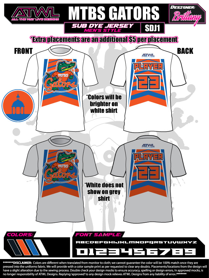 Miss Tampa Bay Softball Men's Sub Dyes