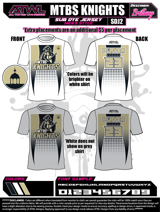Miss Tampa Bay Softball Men's Sub Dyes
