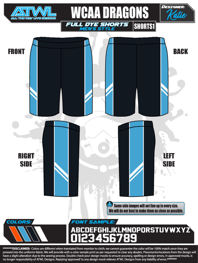 Wesley Chapel Basketball Full dye shorts