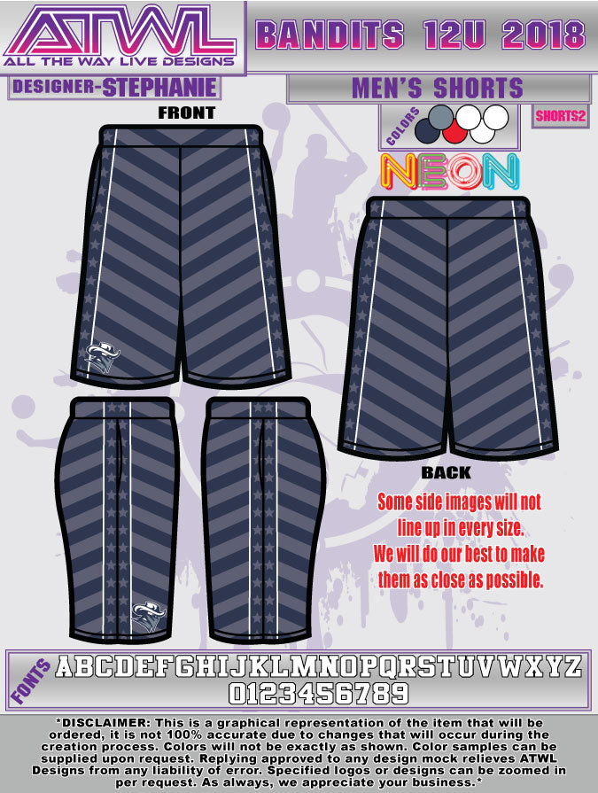 Bandits 12U Men's/Boys Shorts