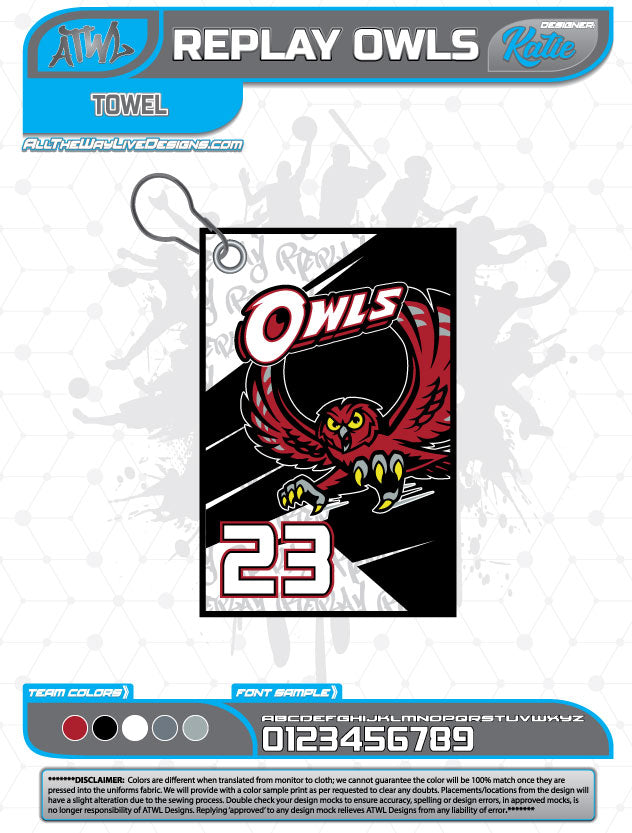 REPLAY OWLS TOWEL