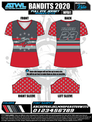 Bandits 9U 2020 Women's Full Dye Jersey