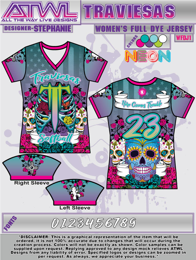 TRAVIESAS WOMENS FULL-DYE JERSEY