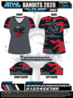 Load image into Gallery viewer, Bandits 9U 2020 Women's Full Dye Jersey