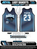 Load image into Gallery viewer, Lady Bandits Mirrored Women's Sleeveless Game Jersey