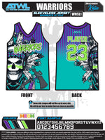 Load image into Gallery viewer, Warriors Full Dye Women's Sleeveless Jersey